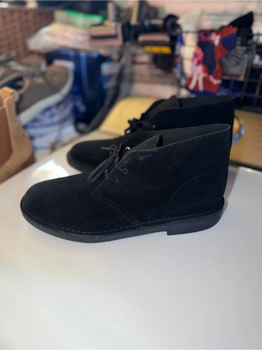 NWOT Clarks Collection Men’s Size 12 Black Suede Chukka Desert Boots Lace Up